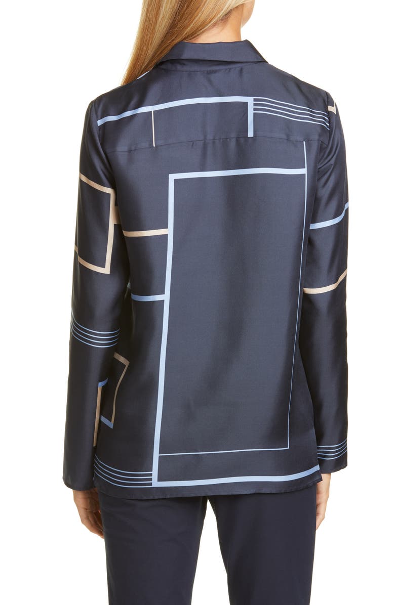 Lafayette 148 New York Nellie Silk Blouse, Alternate, color,