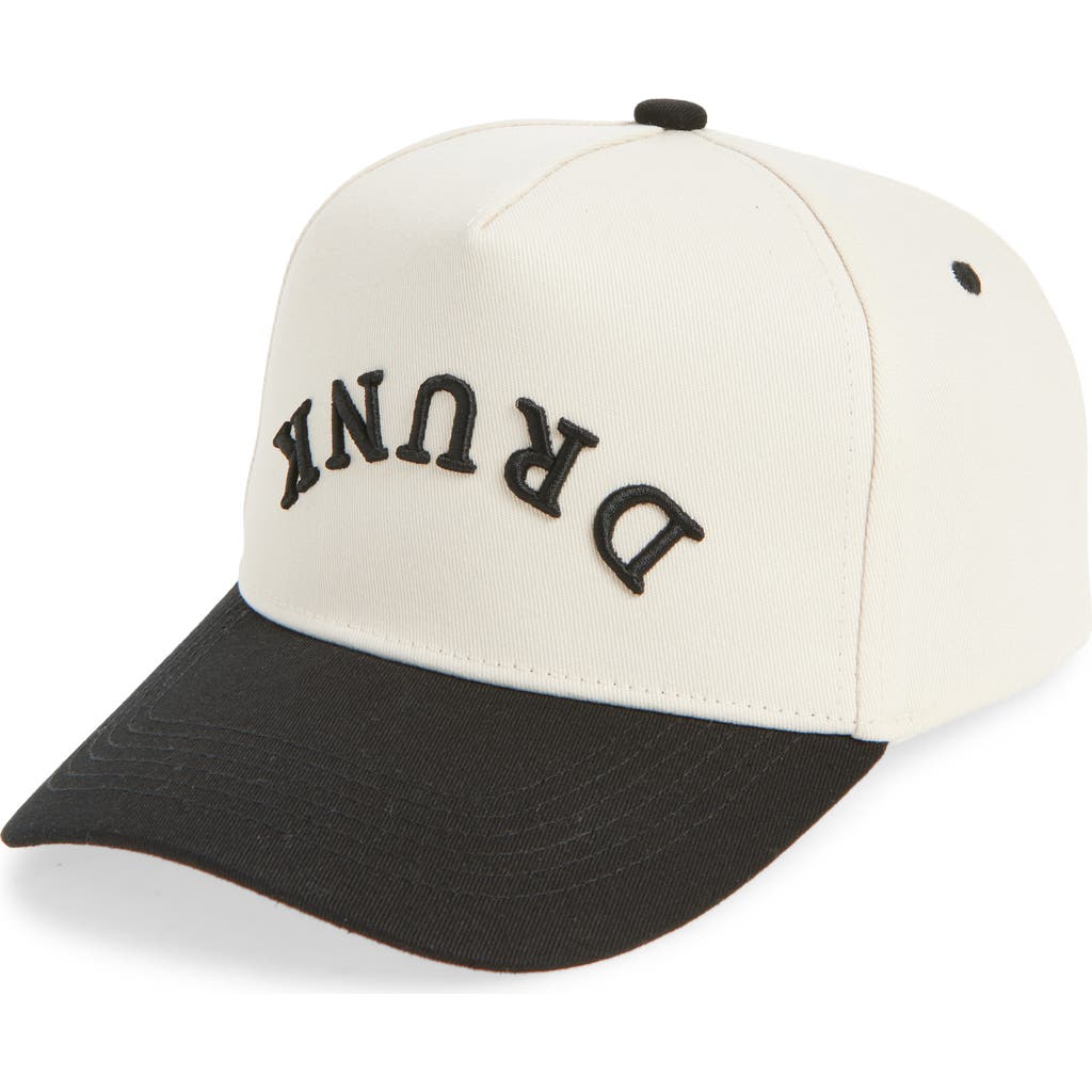 Kenzkustomz Drunk Canvas Snapback Baseball Cap In Brown