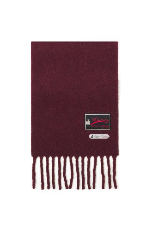 Fringed Wool Scarf With 22 Faubourg Label