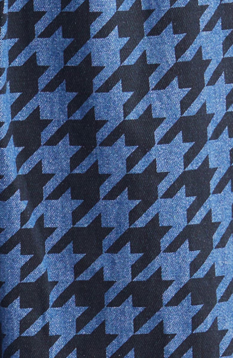 Anne Klein Houndstooth Print Denim Shirtdress, Alternate, color,