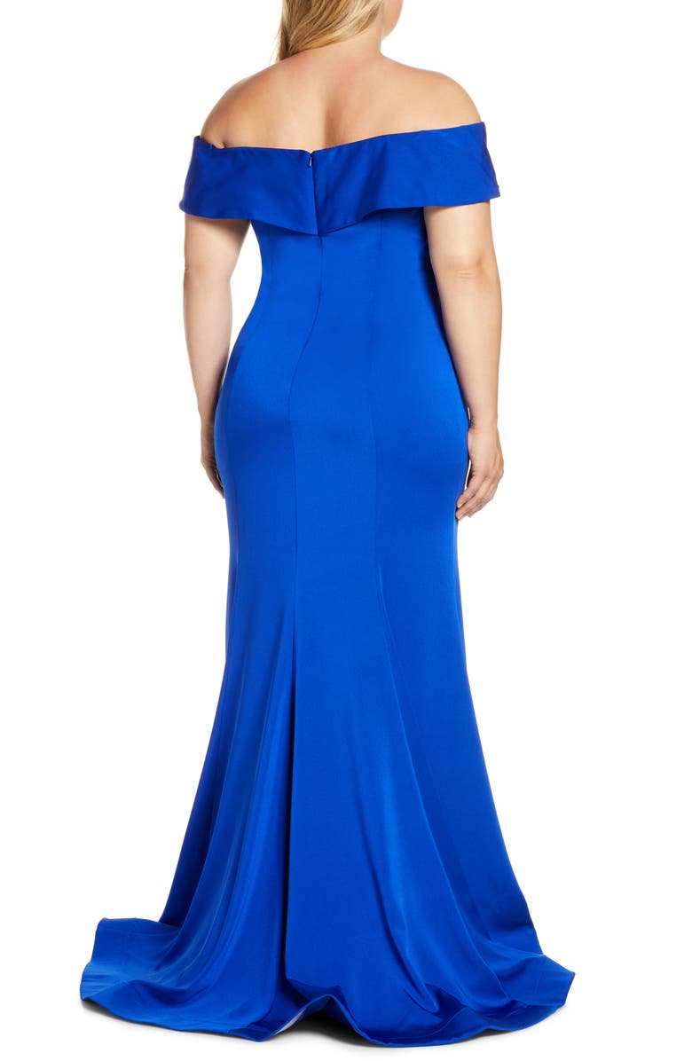 Mac Duggal Off the Shoulder Mermaid Evening Gown with Train, Alternate, color, 