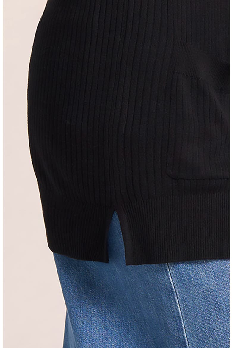 Colfax Longline Open Front Cardigan, Alternate, color, BLACK