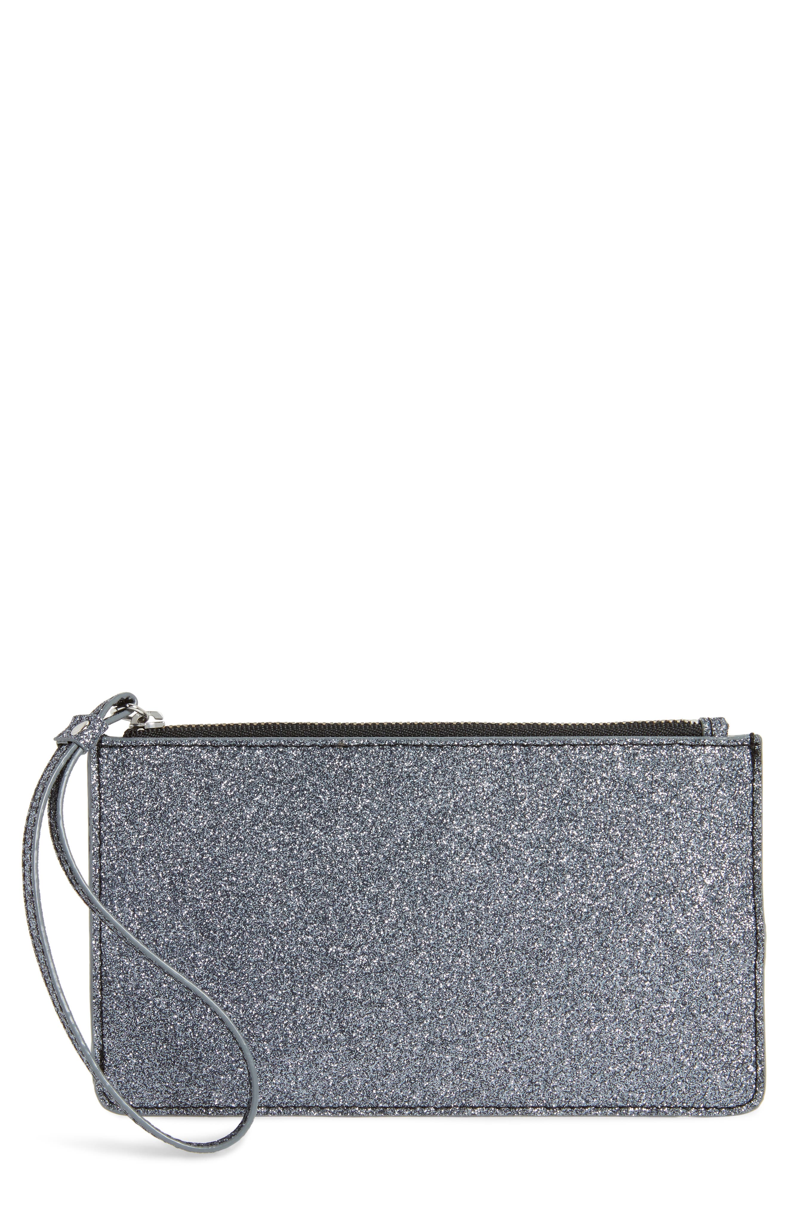 Shimmer Wristlet, Main, color, GUNMETAL