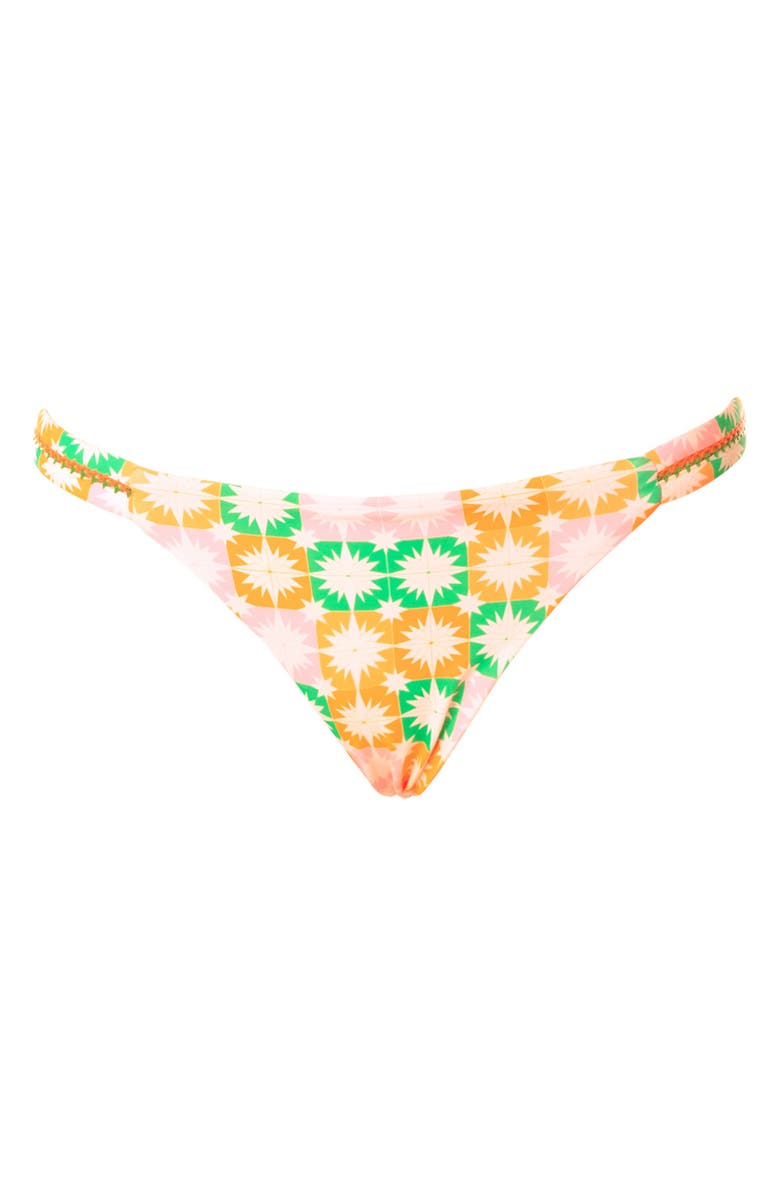 Maaji Tropical Tiles Quinn Bikini Bottoms, Alternate, color, Open Green