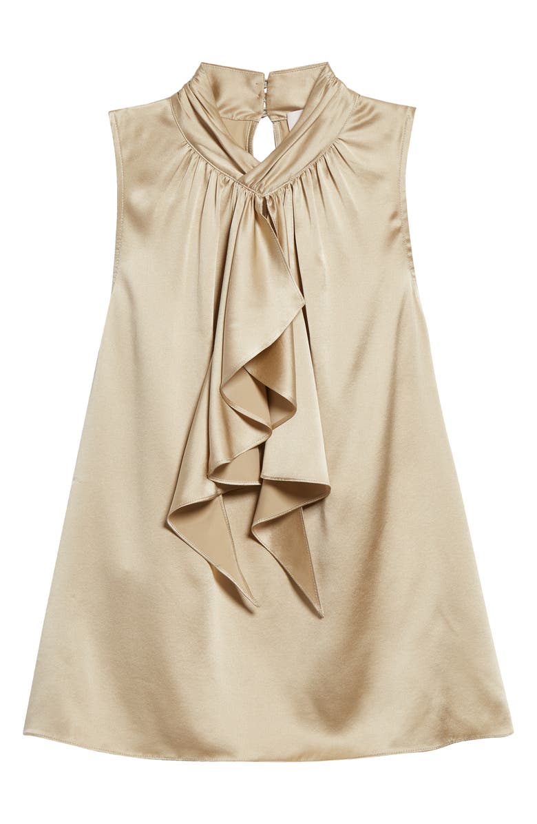 Cinq à Sept Keoni Ruffle Detail Sleeveless Silk Top, Alternate, color,