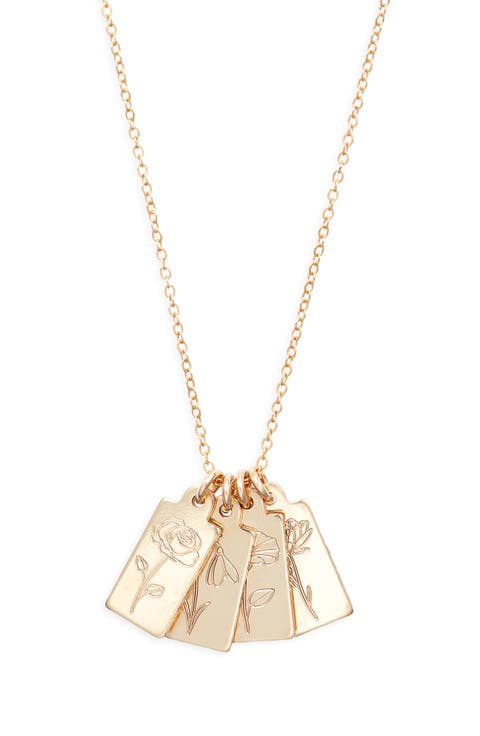 Tawney Birth Flower Necklace