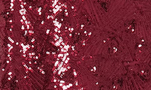 London Times Triangle Sequin Shift Dress In Burgundy