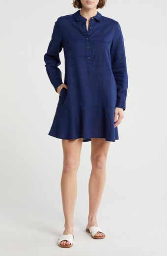 Tommy Bahama Coastalina Flounce Linen Mini Shirtdress