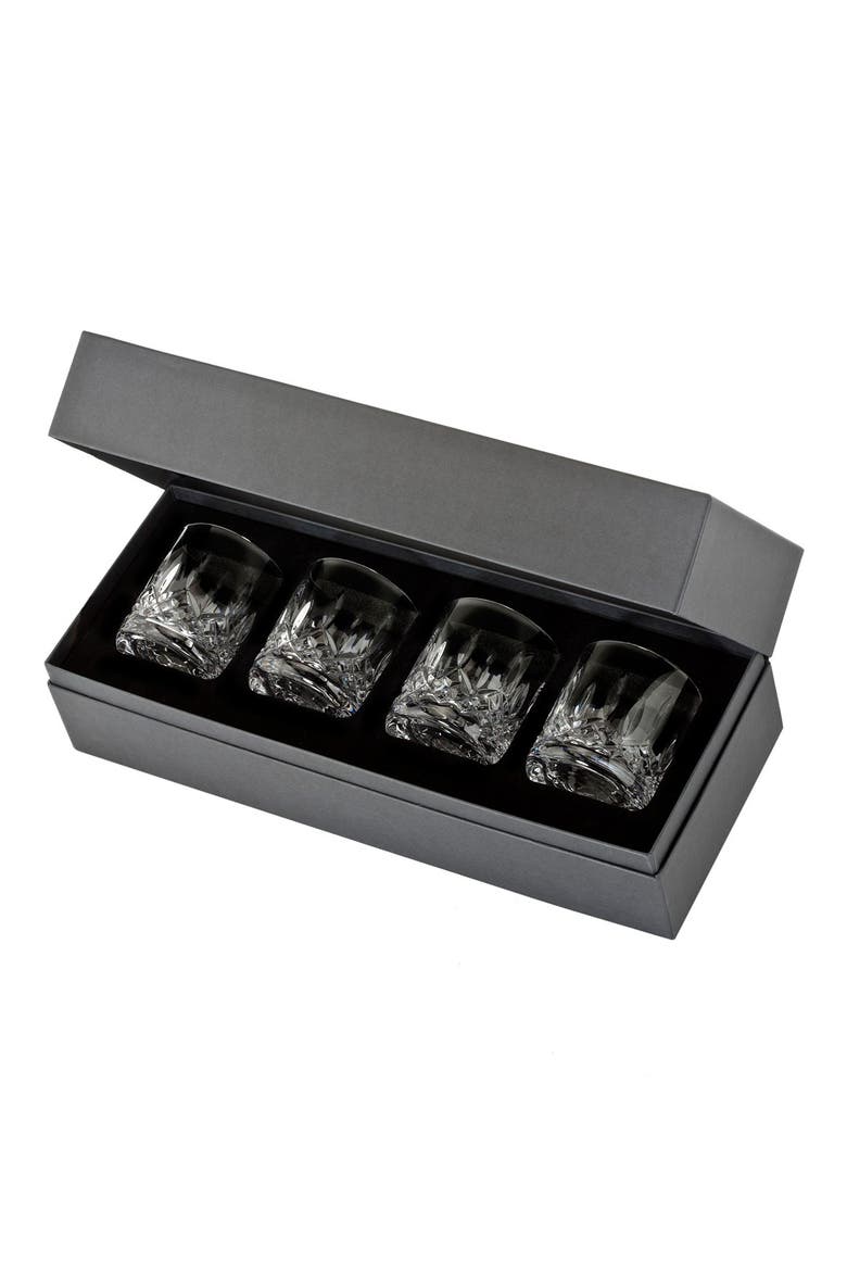 Lismore Connoisseur Set of 4 Lead Crystal Straight Sided Tumblers, Alternate, color, CLEAR
