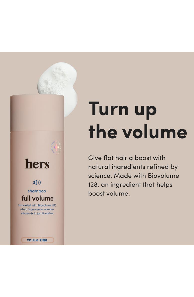 HIMS & HERS Full Volume Shampoo Volumizing, Shine Enhancing, Soft Cedar & Citron Formula, Alternate, color, Beige