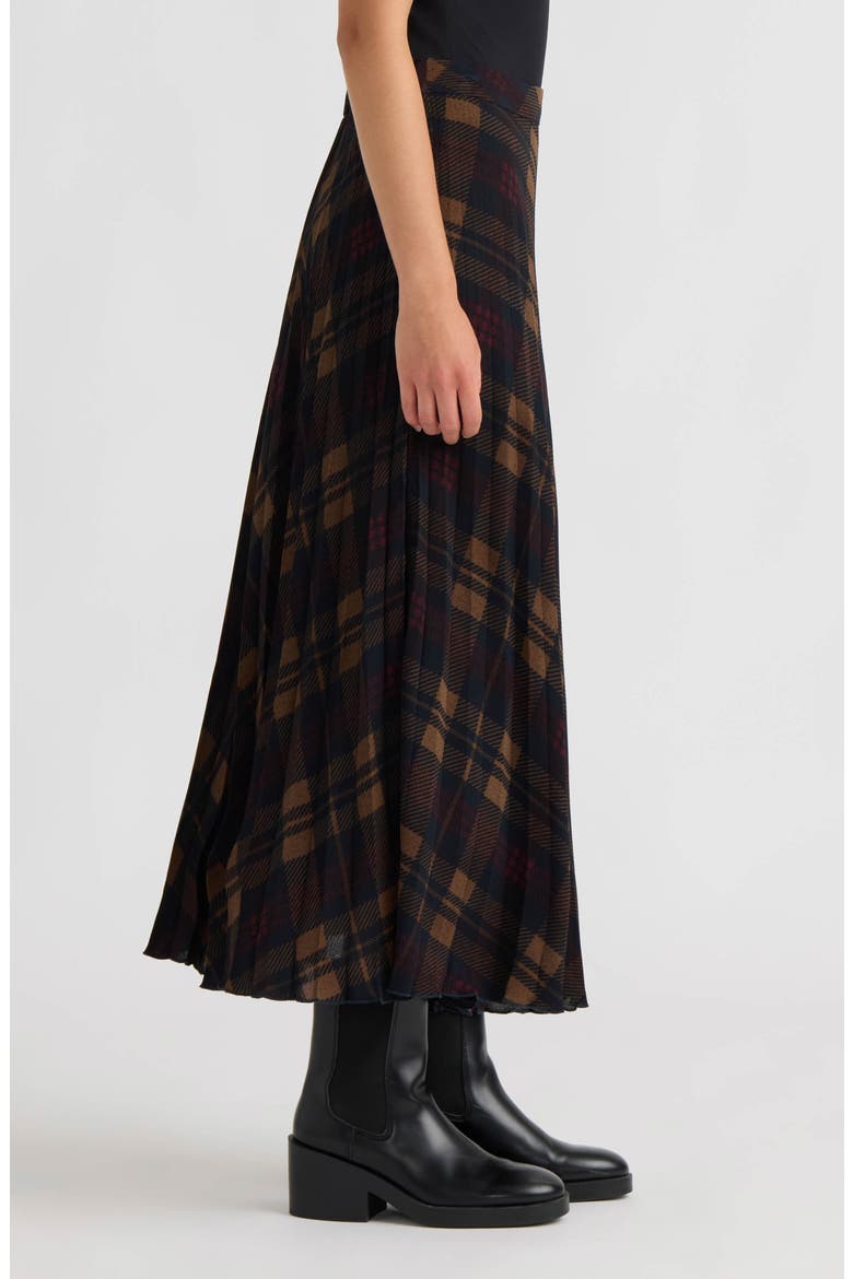 Plaid Pleated Skirt, Alternate, color, NAVY PLAID