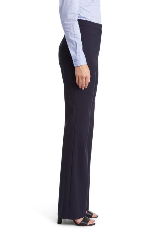 Hugo Boss Boss Tuleah Wool Flare Pants In Sky Captain