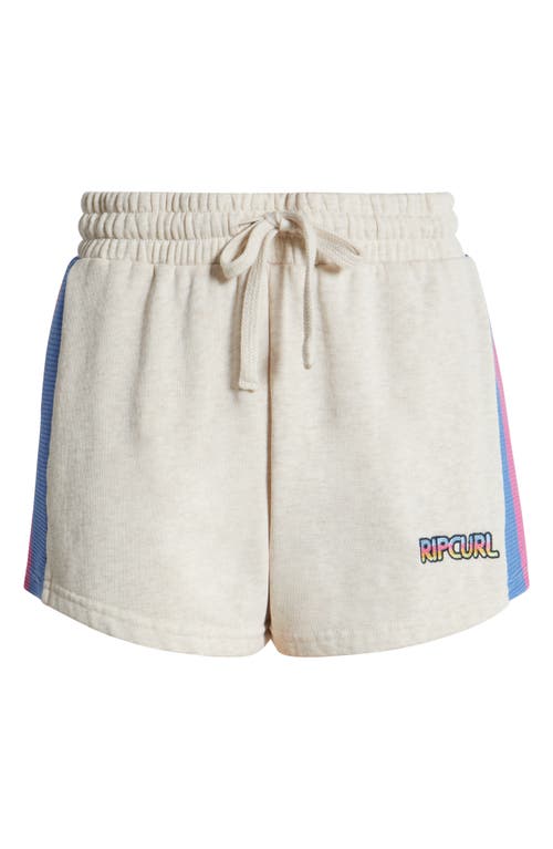 RIP CURL RIP CURL LAS DALIAS COLORBLOCK COTTON BLEND FLEECE SHORTS 