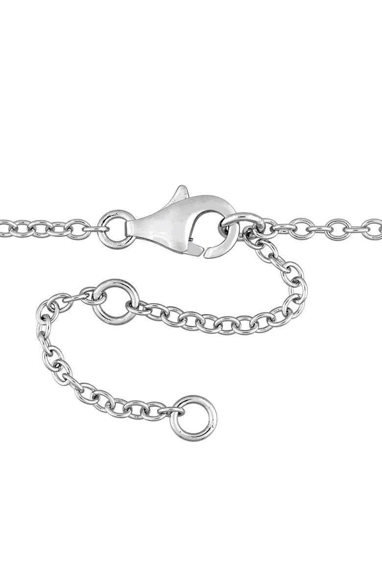 DELMAR Sky Blue Topaz & White Topaz Drop Earrings & Pendant Necklace Set, Alternate, color, Blue