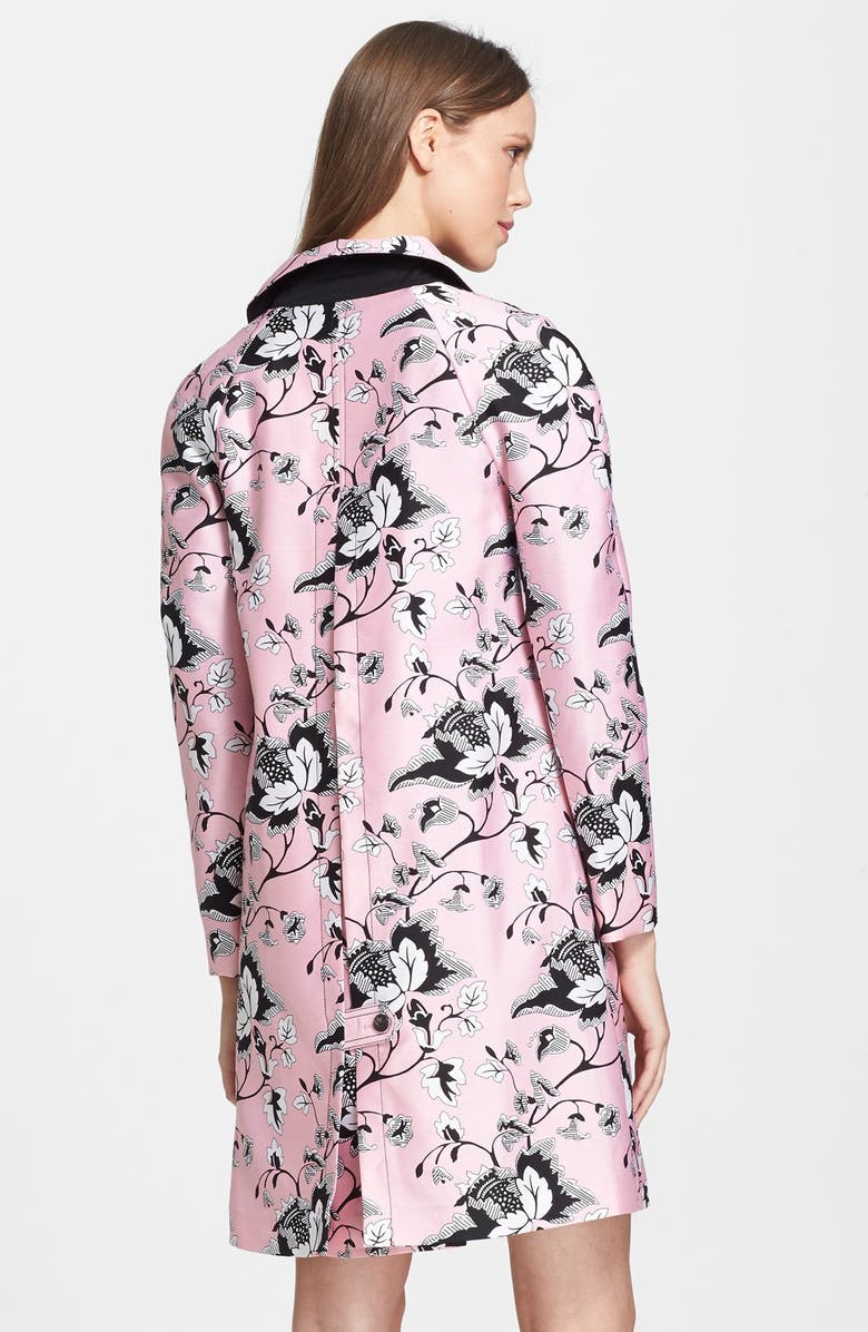Diane von Furstenberg 'Amana' Floral Print Wool & Silk Coat, Alternate, color,