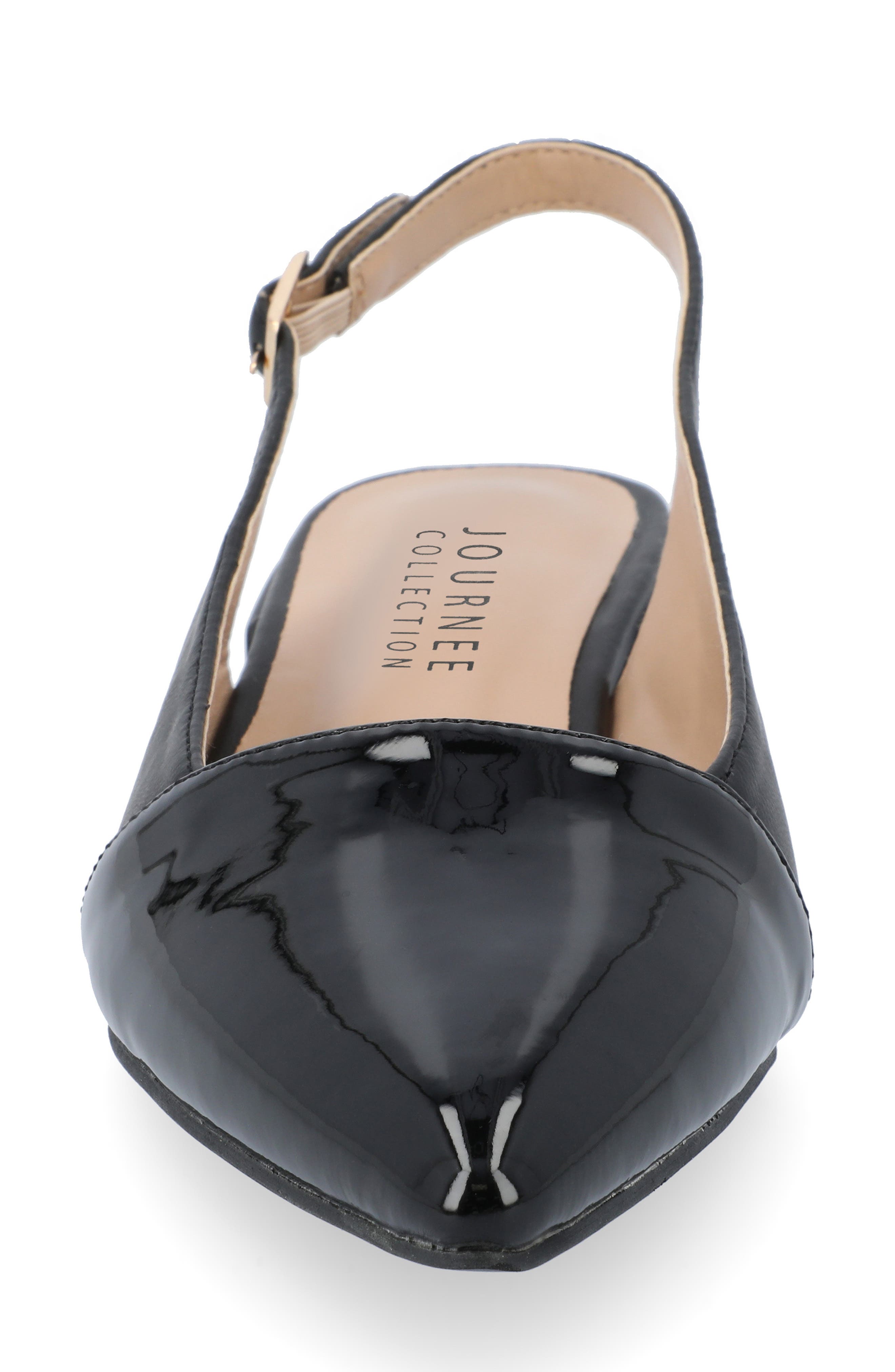 Journee Collection Bertie Slingback Flat, Alternate, color, Black