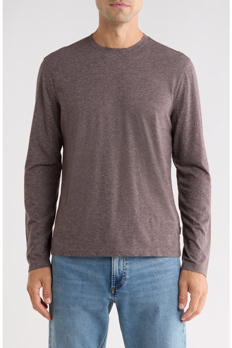 Pierce Long Sleeve Crewneck T-Shirt, Main, color, PLUM
