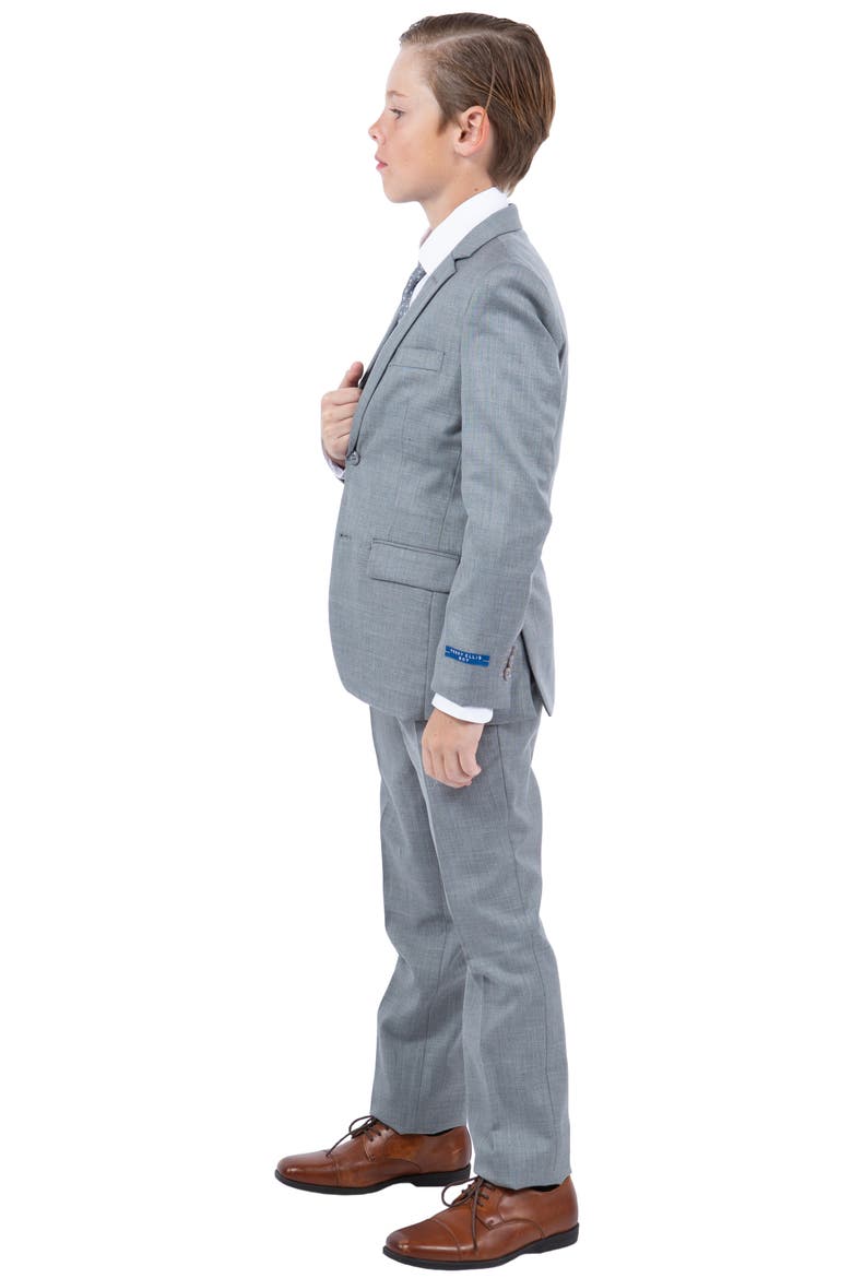 Kids' Shark Gray Five-Piece Sharkskin Suit, Alternate, color, SHARK GREY