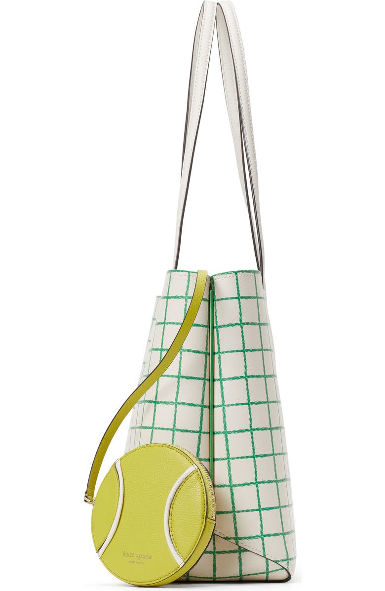 Kate Spade New York all day tennis check tote, Alternate, color,