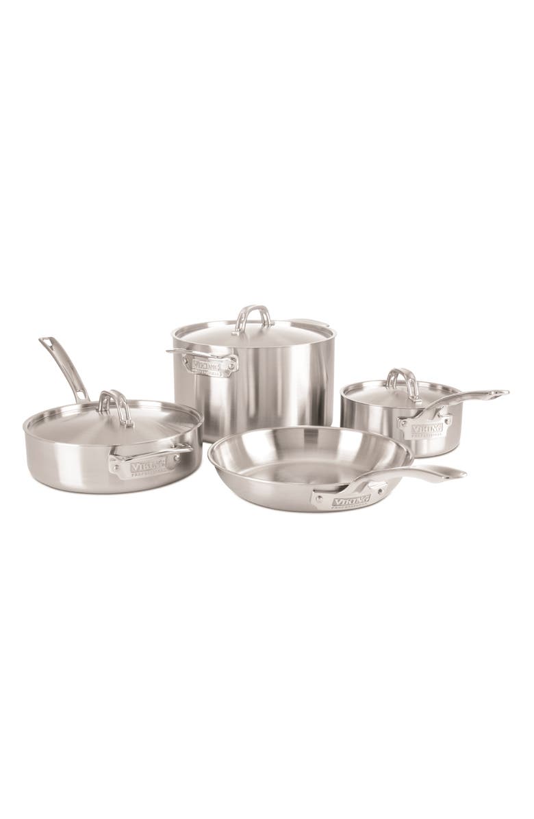 Viking Professional 7-Piece 5-Ply Satin Finish Cookware Set, Main, color,