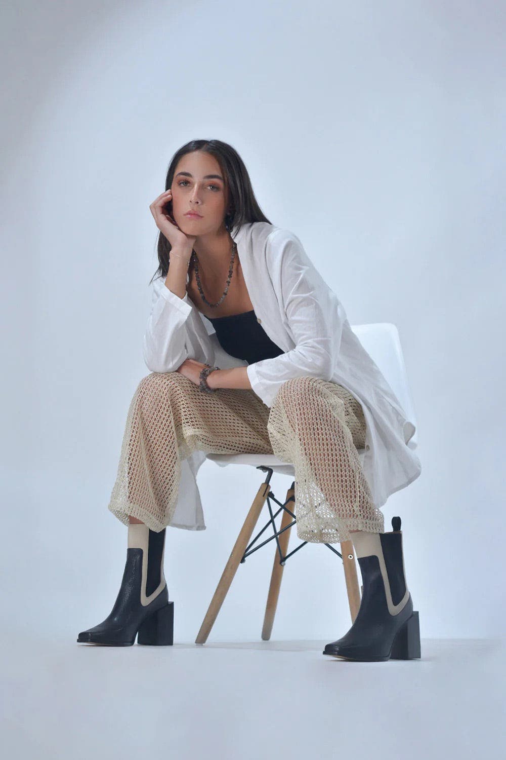 Dante Leather Ankle Boots Adama, Alternate, color, Black