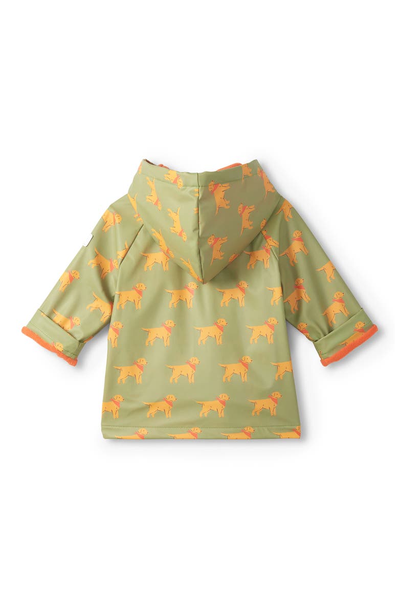 Kids' Camping Puppies Rain Jacket, Alternate, color, GREEN