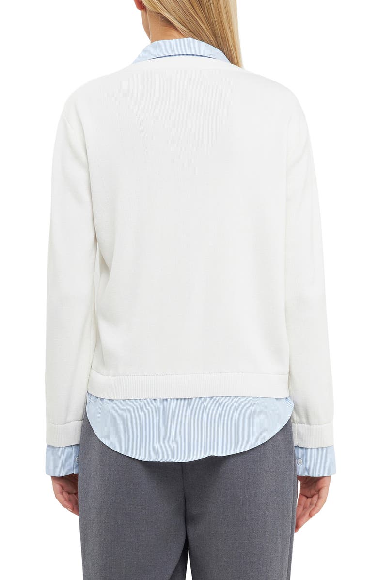 English Factory Mixed Media Cardigan, Alternate, color,