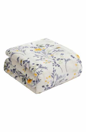 Lucky Brand Wildflower Faux Shearling Throw Blanket