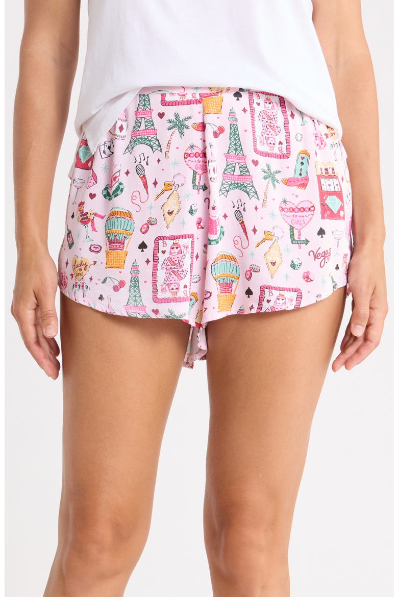 Sweet Dreams Satin Shorts, Main, color, LUCKY PINK