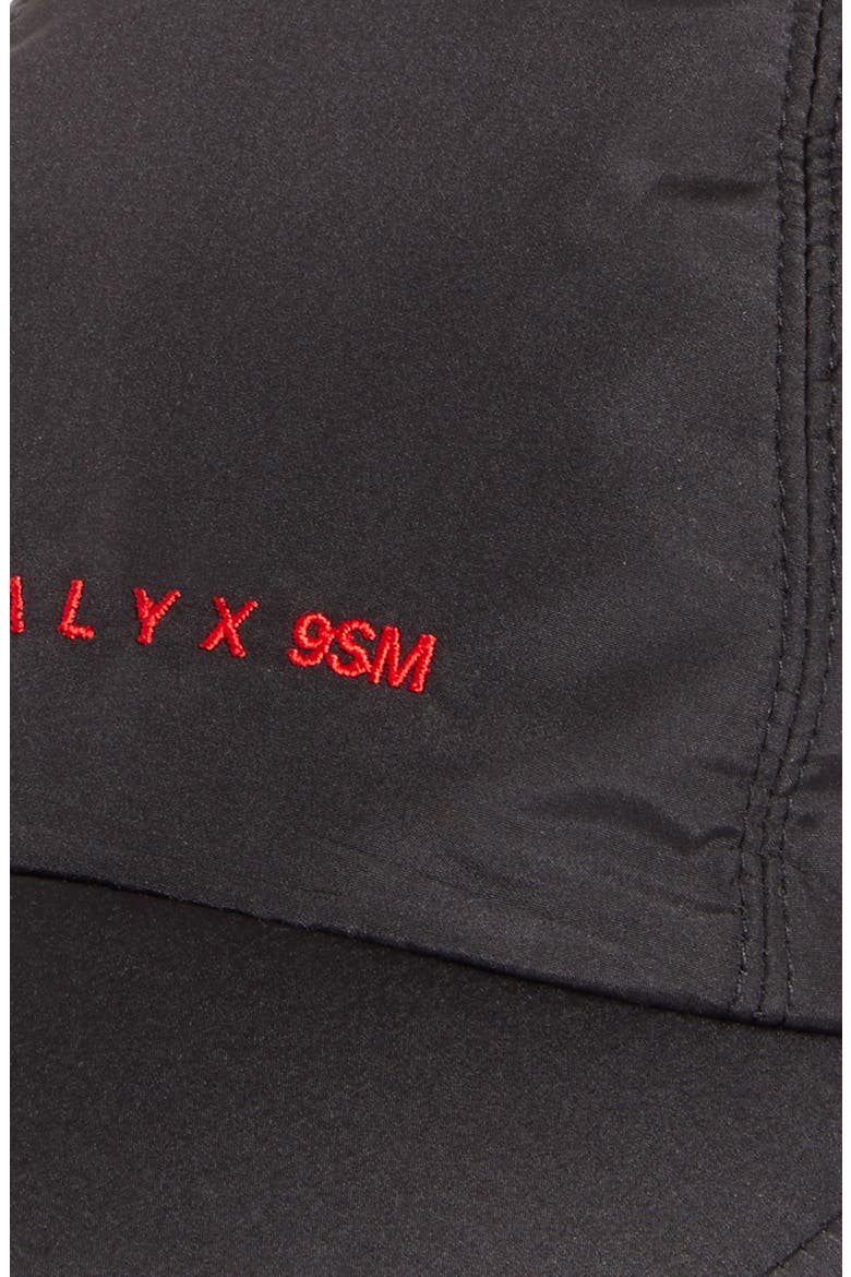 Embroidered Nylon Baseball Cap (Nordstrom Exclusive), Alternate, color, BLACK