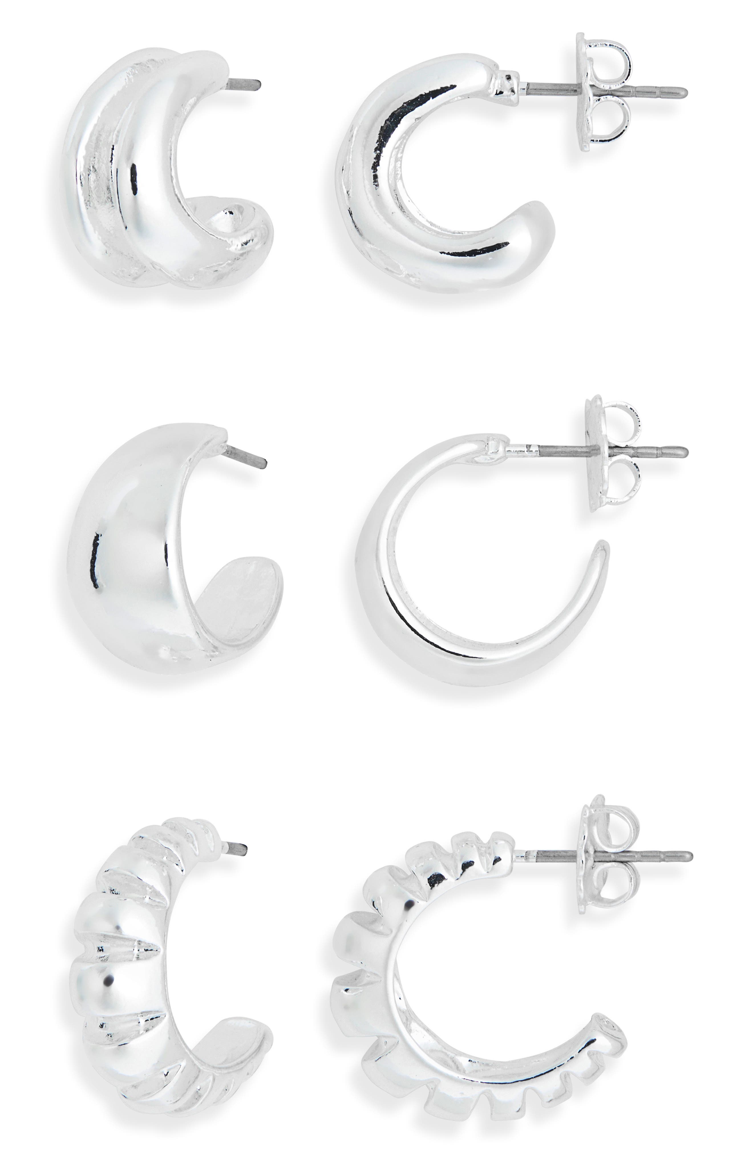 Set of 3 Hoop Earrings