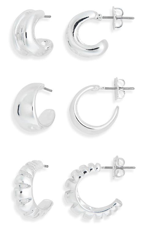 Set of 3 Hoop Earrings