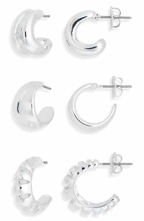 Set of 3 Hoop Earrings