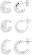 Leith Set of 3 Hoop Earrings