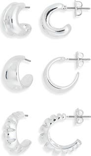 Leith Set of 3 Hoop Earrings