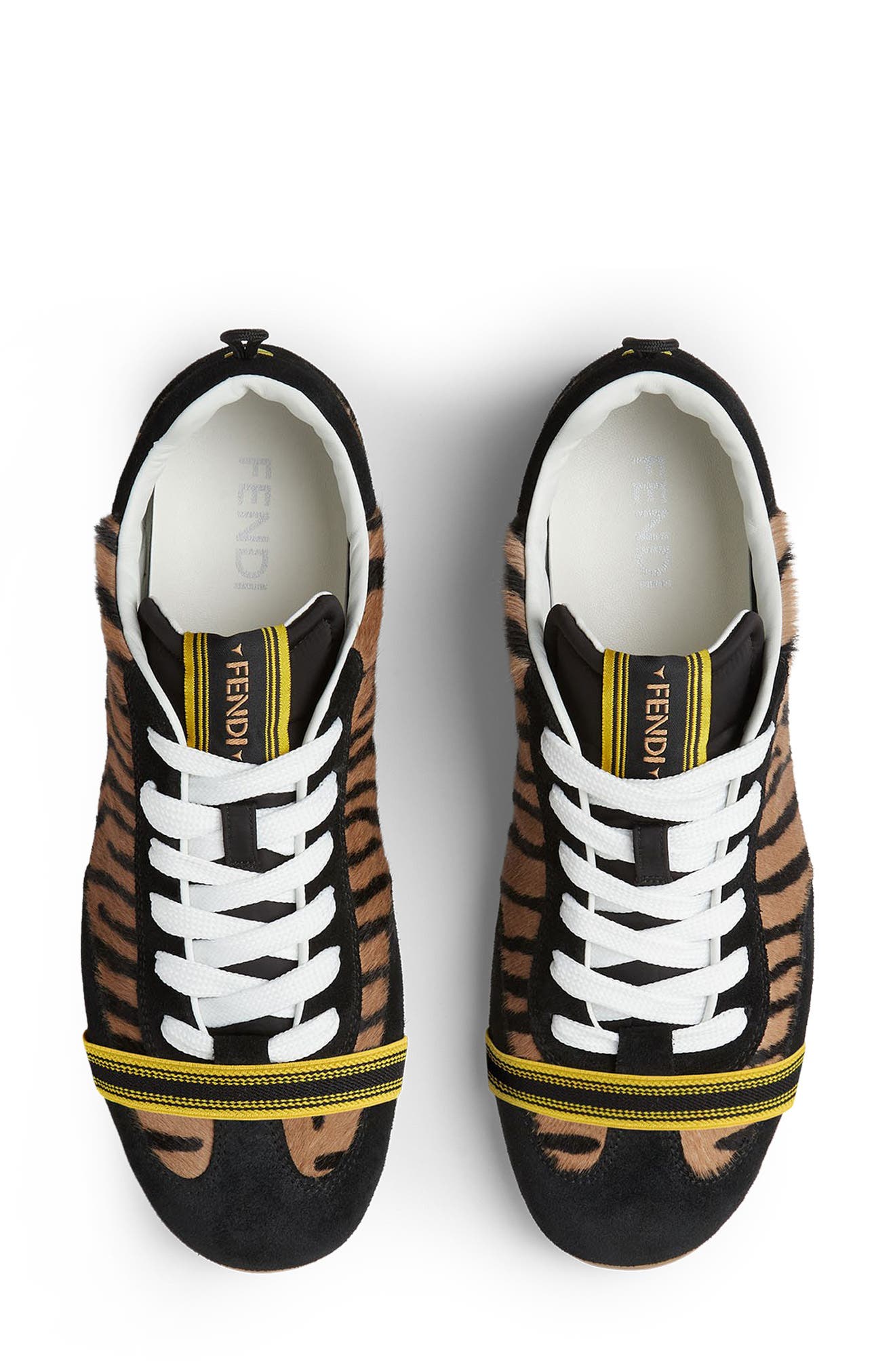Wrap Genuine Calf Hair Sneaker, Alternate, color, NERO/ NATURAL CALF HAIR