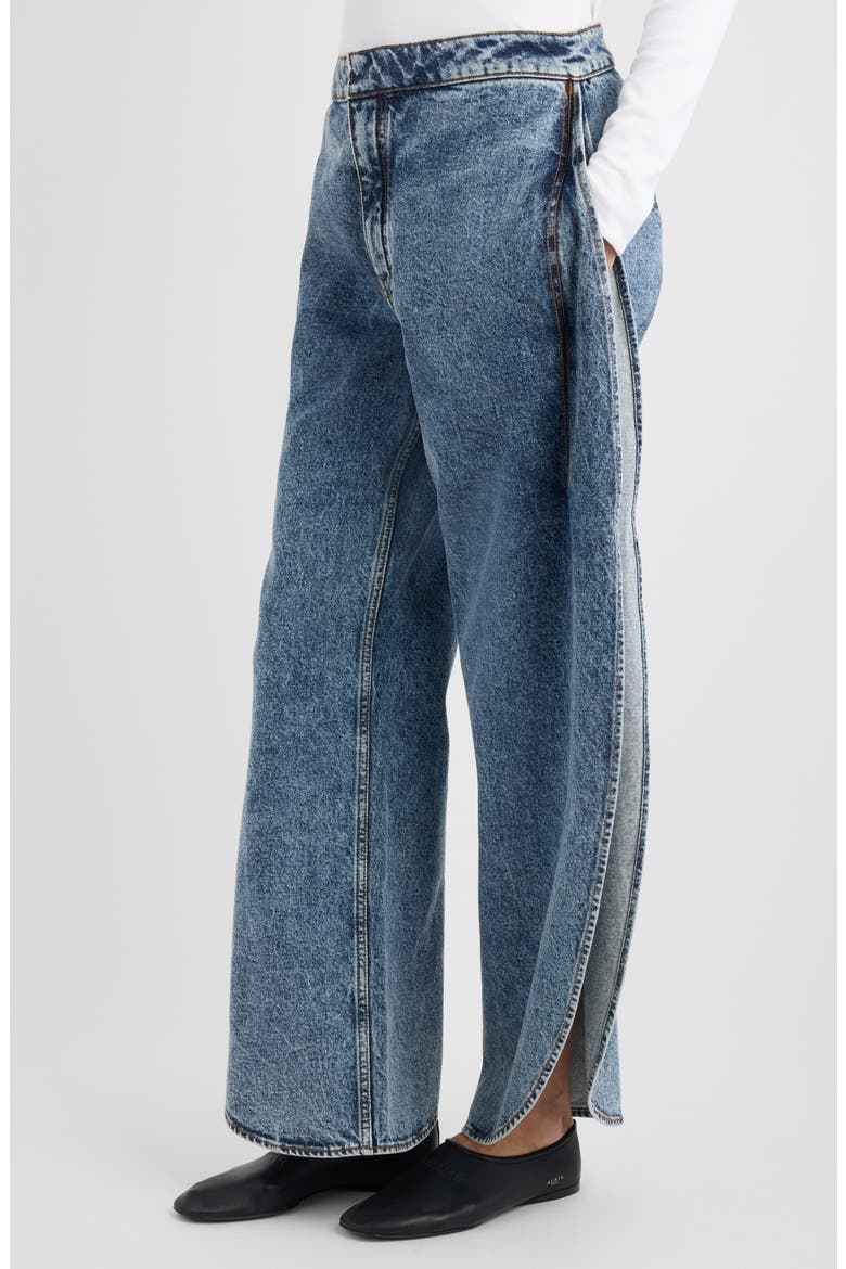 Petal Leg Jeans, Alternate, color, BLEU NEIGE