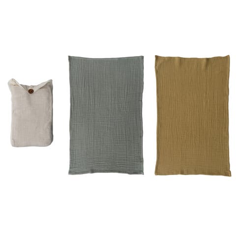 Cotton Tea Towels, Set of 2 in Bag