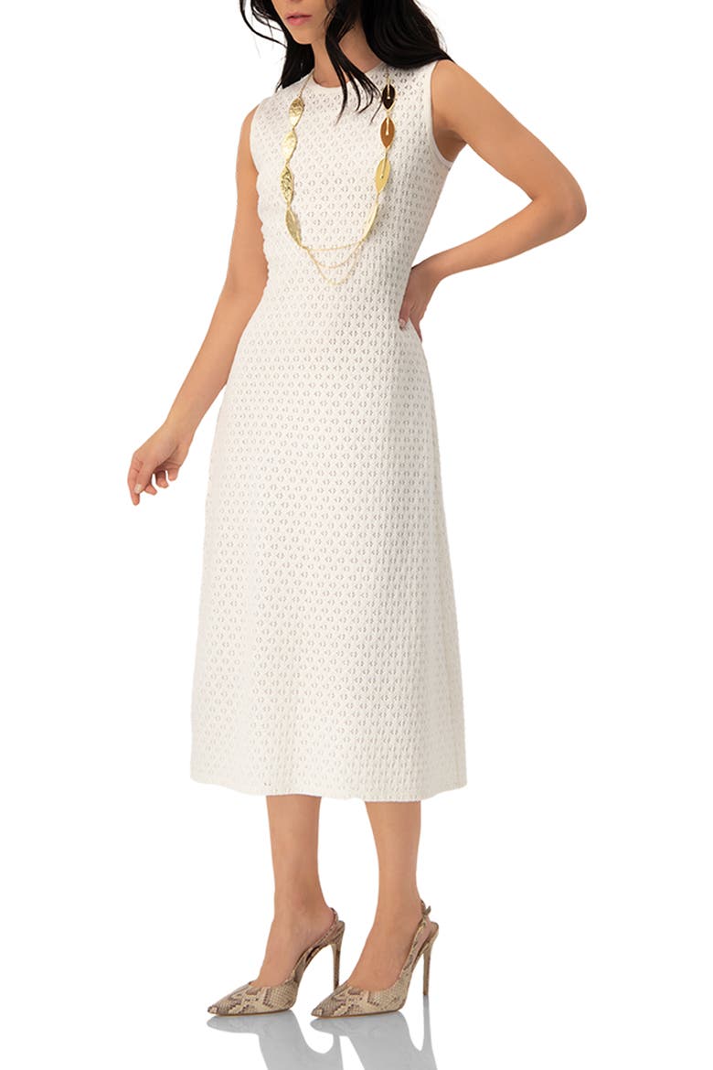 Textured Midi Dress, Alternate, color, Natural
