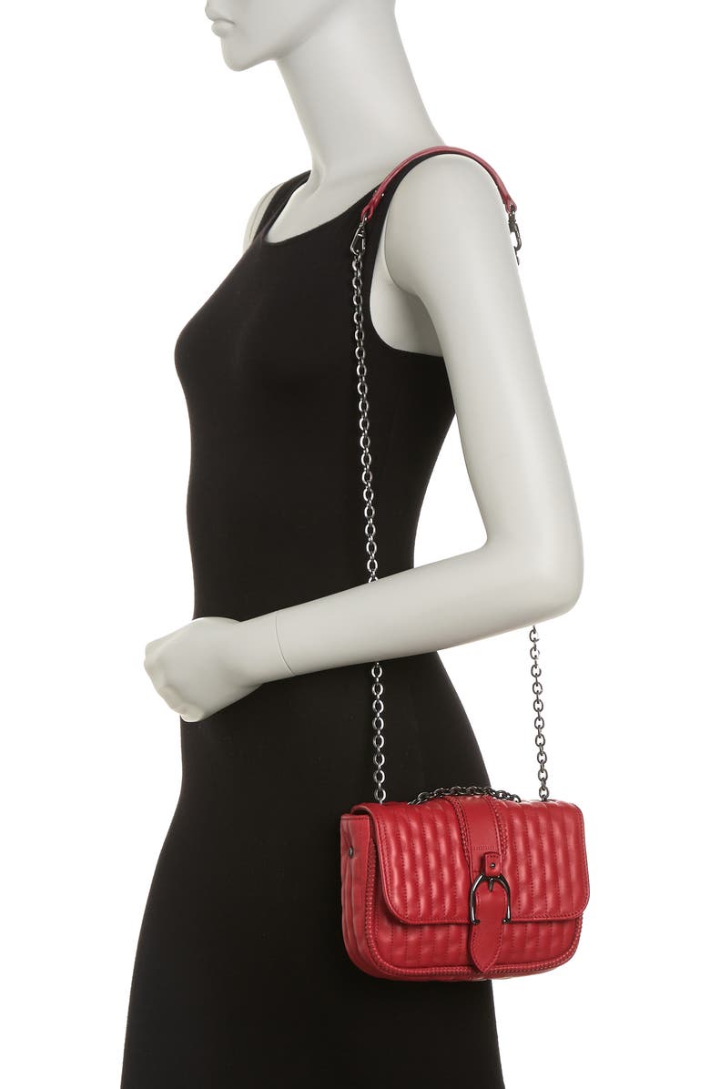 Longchamp Quilted Chain Strap Shoulder Bag, Alternate, color, Red