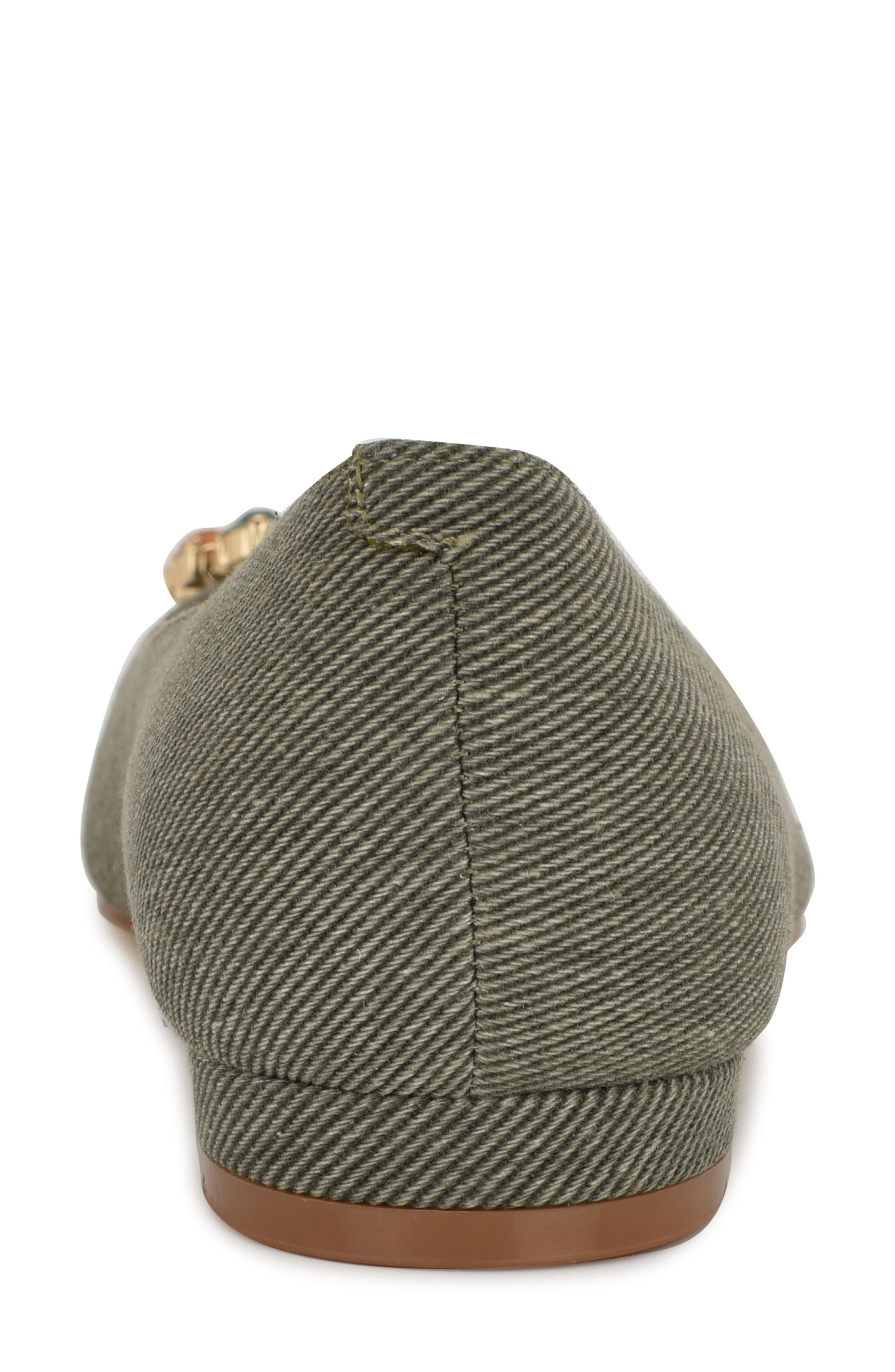 Nine West Hearts Rhinestone Flat, Alternate, color, Dark Green 300