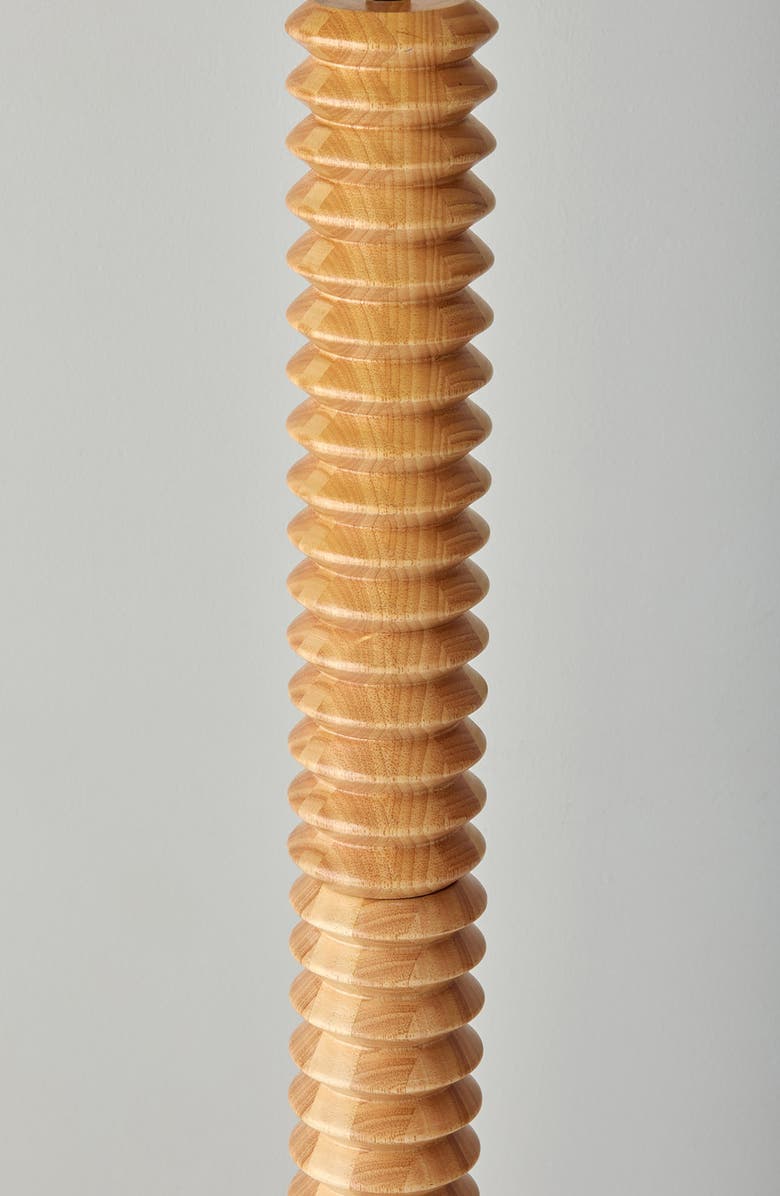 ADESSO LIGHTING Judith Floor Lamp, Alternate, color, Natural Wood With Black Finish