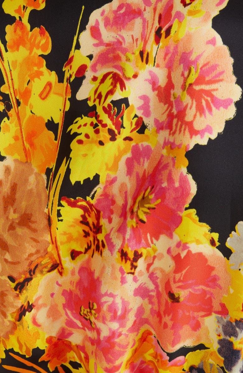 Dries Van Noten Floral Wrap Long Sleeve Dress, Alternate, color, 