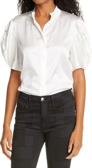FRAME Evie Stretch Silk Blouse