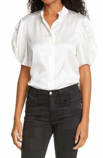 FRAME Evie Stretch Silk Blouse