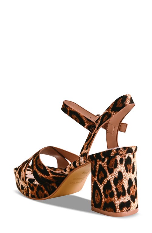 Touch Ups Toby Ankle Strap Platform Sandal In Animal Print