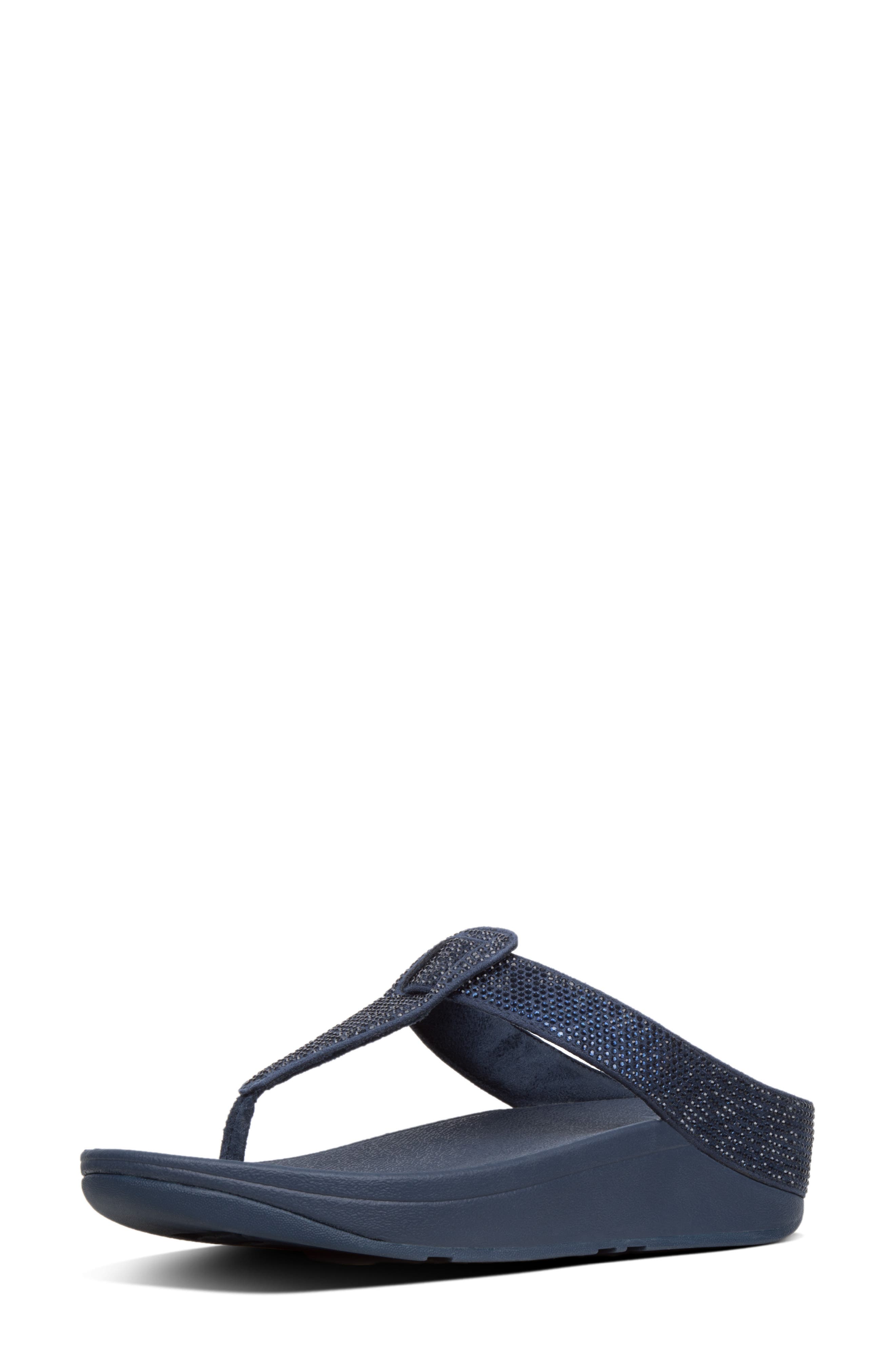 Isabelle Toe Post Wedge Sandal, Alternate, color, MIDNIGHT NAVY