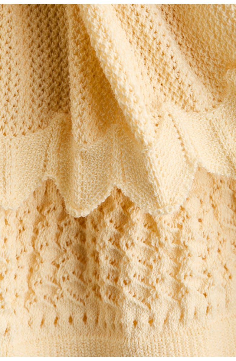 H&M Tiered-skirt Dress, Alternate, color, Light Yellow