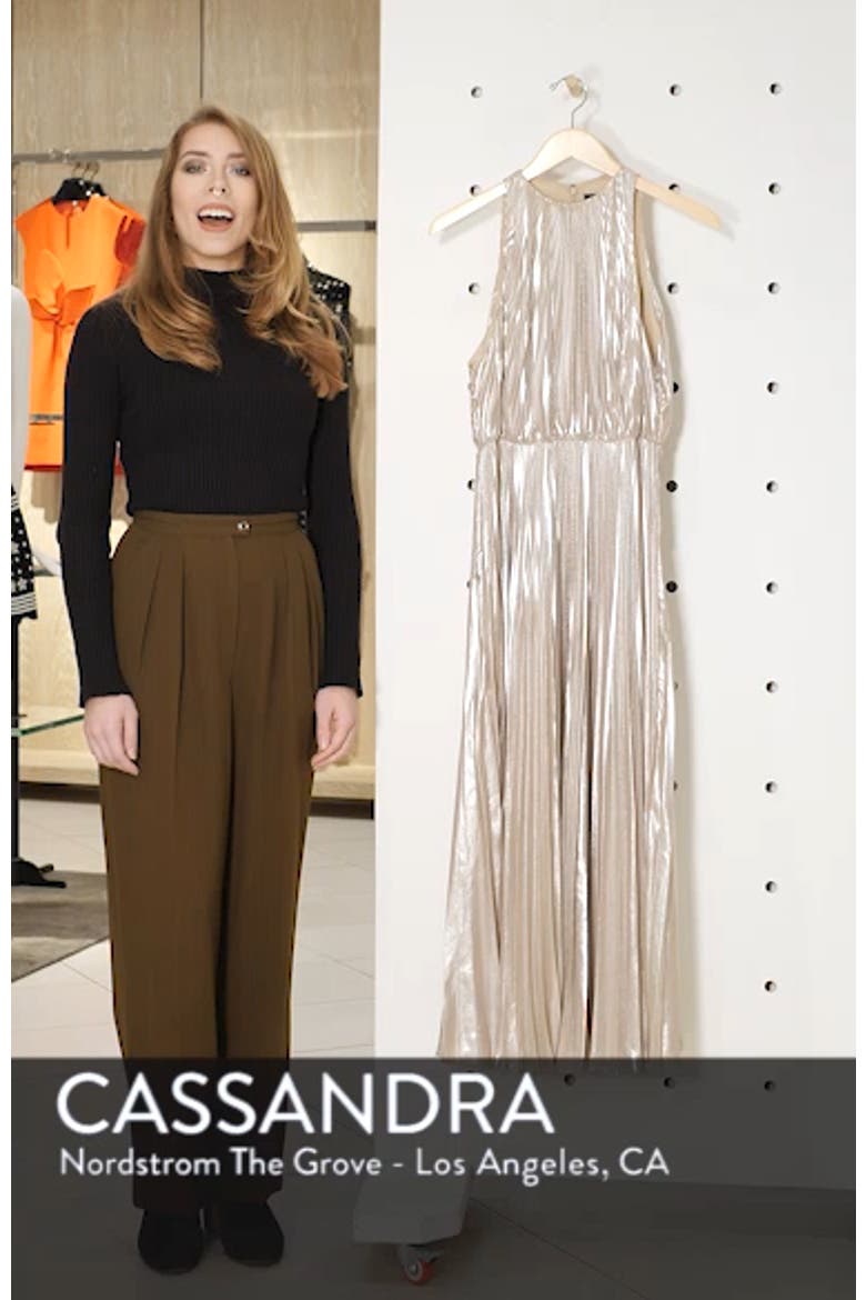 Pleated Metallic Dress video
