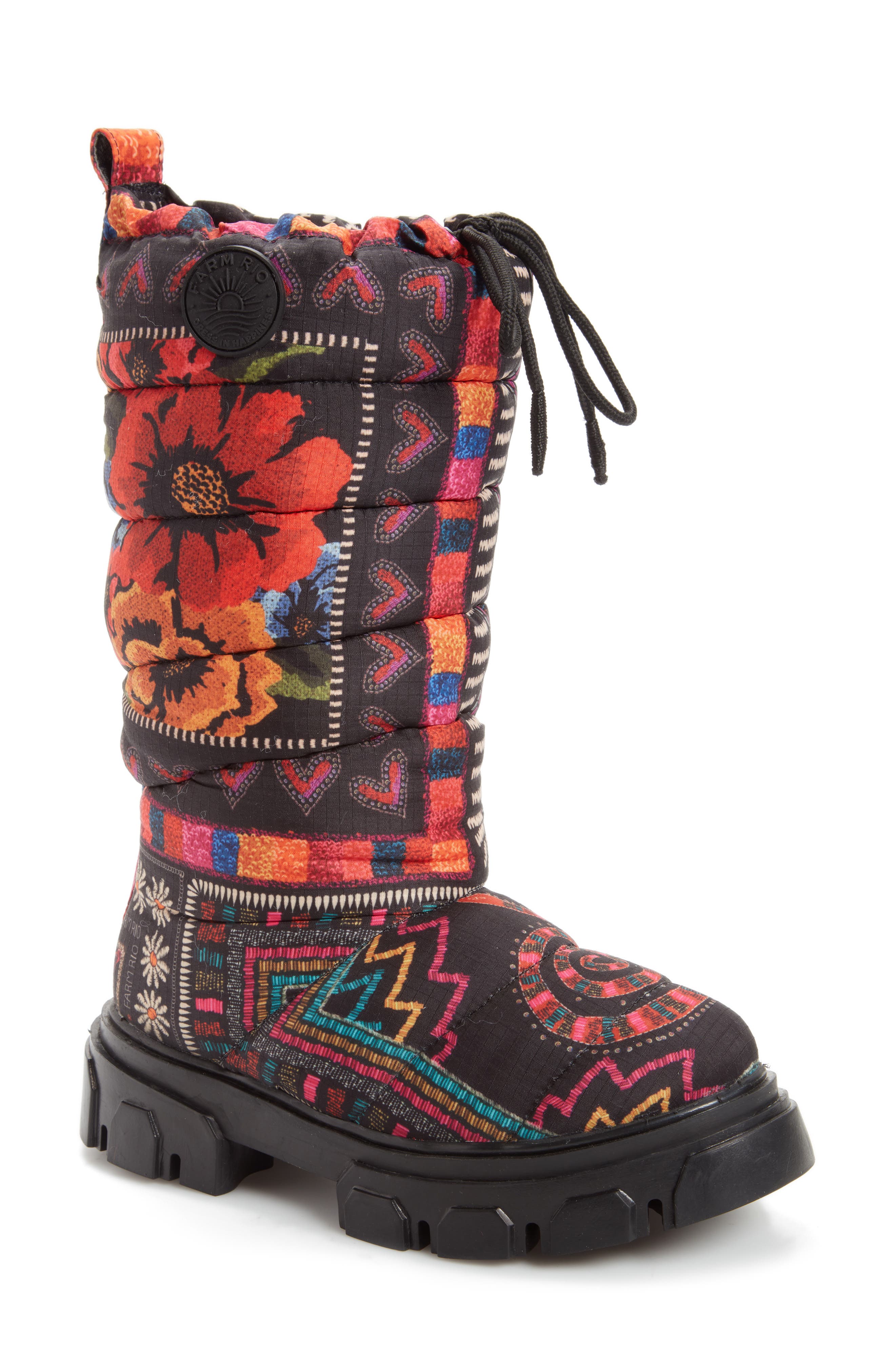 FARM Rio Tall Lug Sole Puffer Boot, Main, color, 